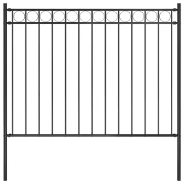 ogrodzenie-ogrodowe-stalowe-181x1-m-czarne