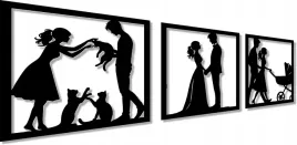 4-tryptyk-3d-decor-czarny-obraz-slub-koty-para-szer-180cm