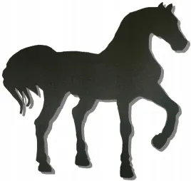 5-kon-obraz-filc-3d-styl-loft-decor-czarny-m-27cm