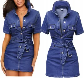 js706-sukienka-jeans-szmizjerka-jeansowa-s