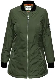 fa125-zielony-kurtka-damska-bomberka-dluga-lekka-przejsciowka-wiosenna-s