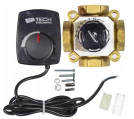 zawor-4-drogowy-cztero-drozny-mieszajacy-1-dn25-z-silownikiem-230v-zestaw