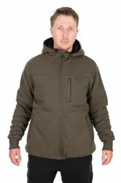 fox-collection-sherpa-jacket-green-black-roz-m