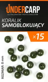 undercarp-koralik-zielony-8mm-samoblokujacy