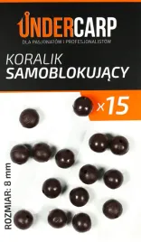 undercarp-koralik-brazowy-8mm-samoblokujacy