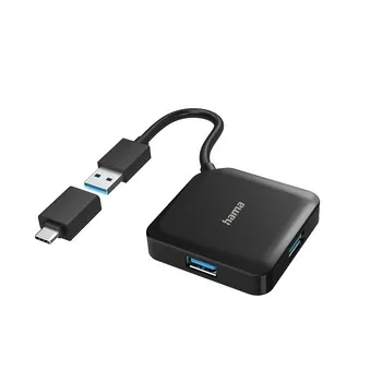 hub-hama-usb-3-0-4xusb-a-adapter-usb-c-stan-nowy