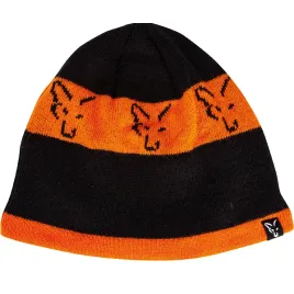 czapka-fox-black-orange-beanie