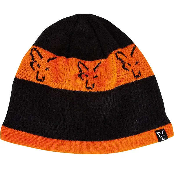 czapka-fox-black-orange-beanie