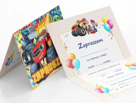 zaproszenie-blaze-i-mega-maszyny-na-urodziny-dziecka-koperta-gratis