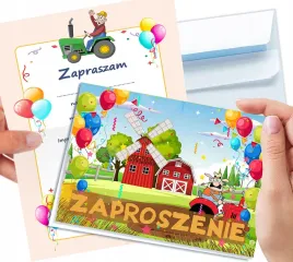 zaproszenie-traktor-wies-rolnik-na-urodziny-dziecka-koperta-gratis