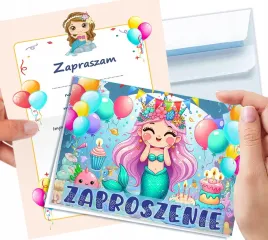 zaproszenie-syrenka-mala-slodka-na-urodziny-dziecka-koperta-gratis
