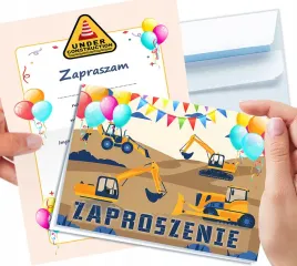 zaproszenie-koparka-budowa-spych-na-urodziny-dziecka-koperta-gratis