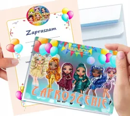 zaproszenie-rainbow-high-lalka-na-urodziny-dziecka-koperta-gratis