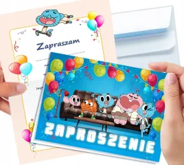 zaproszenie-niesamowity-swiat-gumballa-na-urodziny-dziecka-koperta-gratis