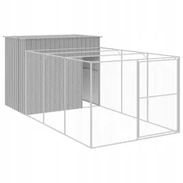 buda-dla-psa-z-wybiegiem-jasnoszara-214x457x181-cm-stal