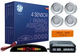 czujniki-parkowania-cofania-tyl-uniwersalne-wyswietlacz-buzzer-srebrne