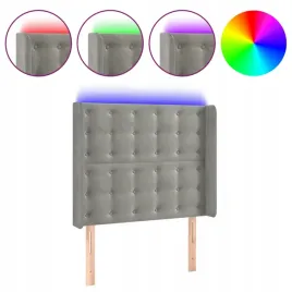 zaglowek-do-lozka-z-led-jasnoszary-93x16x11