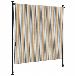 roleta-zewnetrzna-zolto-biala-200x270-cm-tkanina-i-stal