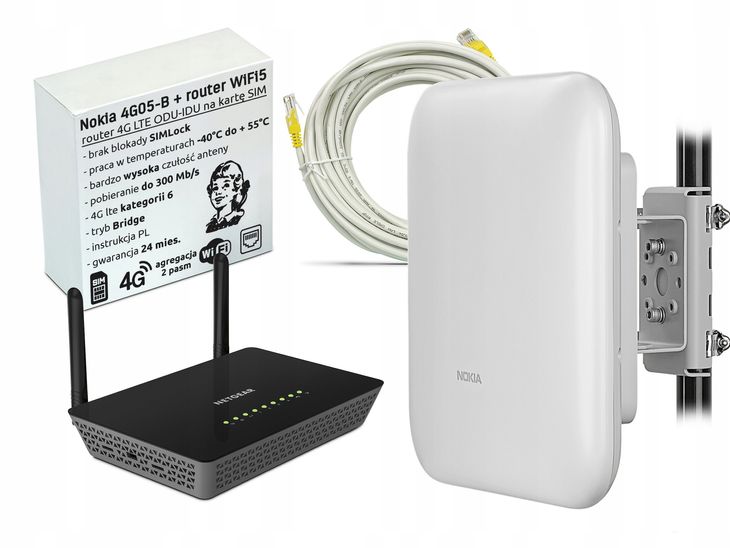 ﻿Domowy MODEM ROUTER Kartę SIM 4G LTE z agregacją 300 Mb/s bez SIMLocka Odu