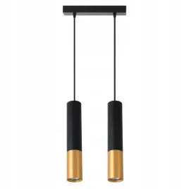 lampa-wiszaca-sufitowa-regulowana-led-2xgu10-tuba-zwis-czarna-zloto