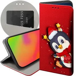 etui-z-klapka-do-honor-magic7-pro-wzory-swieta-christmas-mikolaj-pingwin