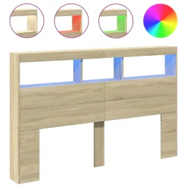 zaglowek-z-polkami-i-oswietleniem-led-dab-sonoma-160x17x102cm