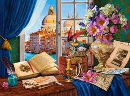 puzzle-2000-ukladanka-widok-martwa-natura-kwiaty-wenecja-bukiet-9-castor