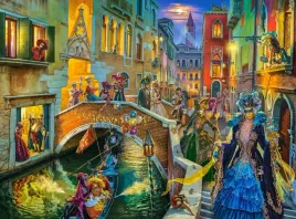 puzzle-3000-ukladanka-obraz-widok-karnawal-wenecja-gondola-9-castor