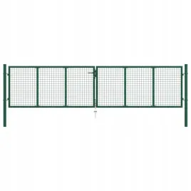 brama-ogrodzeniowa-z-siatki-stalowa-400-x-75-cm-zielona