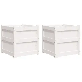 donice-ogrodowe-2-szt-biale-lite-drewno-sosnowe