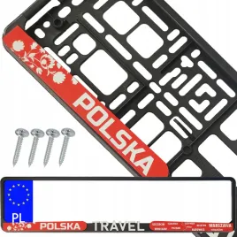 ramka-pod-tablice-rejestracyjna-4d-travel-polska-wkrety