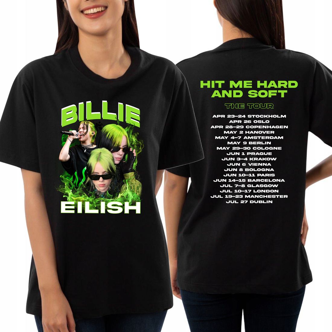 Koszulka Czarna Merch HIT ME HARD AND SOFT BILLIE EILISH