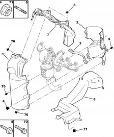 oslona-katalizatora-citroen-c1-c2-c3-nemo-peugeot-1007-206-207-307