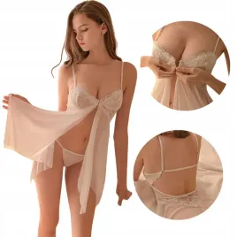 bielizna-erotyczna-biala-damska-koszula-nocna-seksowna-pizama-majtki