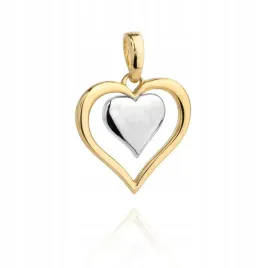 zloty-wisiorek-zawieszka-serduszko-z-bialym-zlotem
