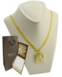 zloty-lancuszek-monaliza-damski-pelny-z-medalikiem-pr-585-grawer-gratis