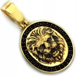 zlota-zawieszka-585-owalna-z-glowa-lwa-cyrkonie-na-lancuszek-na-prezent-14k