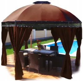 pawilon-ogrodowy-namiot-okragly-350-cm-brazowy-oswietlenie-led
