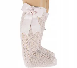 podkolanowki-dzieciece-skarpetki-wysokie-azurowe-6-12-m-rozowe