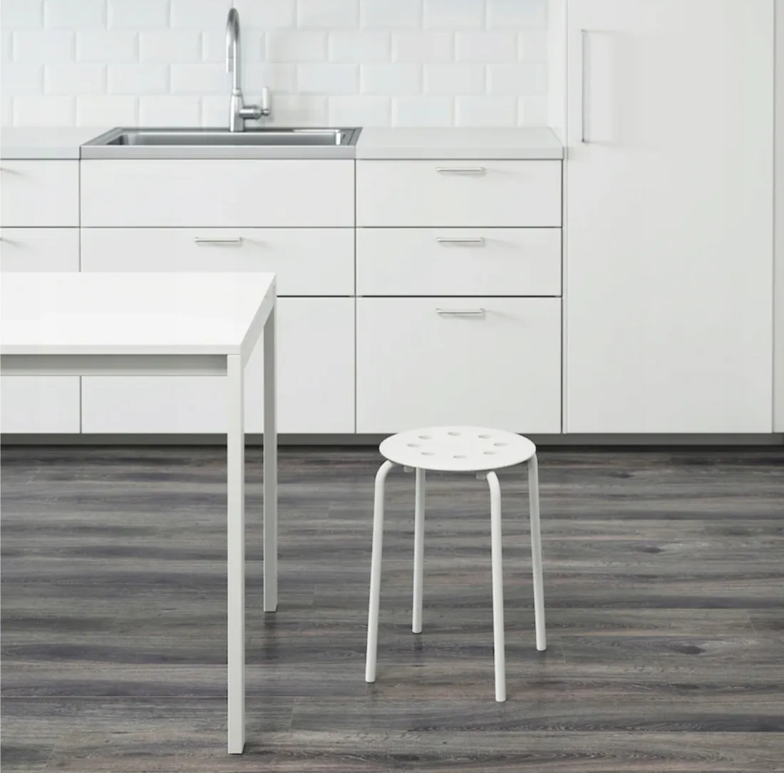ikea-marius-stolek-taboret-bialy