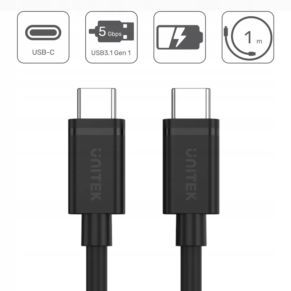unitek-przewod-usb-typ-c-do-usb-typ-c-1m-stan-nowy