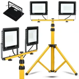 2x-naswietlacz-led-50w-halogen-lampa-100w-statyw-budowlany-2m