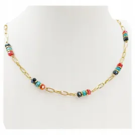 naszyjnik-zloty-kolorowe-koraliki-stal-chirurgiczna-szlachetna-pozlacany