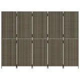 parawan-5-panelowy-szary-polirattan-stan-nowy-stan-opakowania-oryginalne