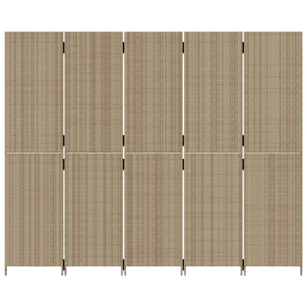 parawan-5-panelowy-bezowy-polirattan-stan-nowy