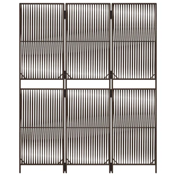 parawan-3-panelowy-brazowy-polirattan-kod-producenta-365373