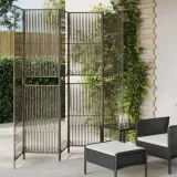 parawan-6-panelowy-szary-polirattan-stan-nowy