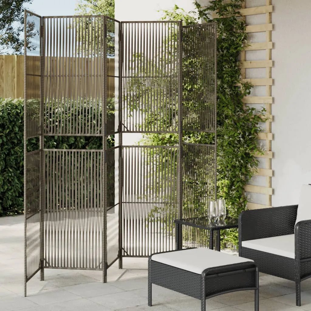 parawan-6-panelowy-szary-polirattan
