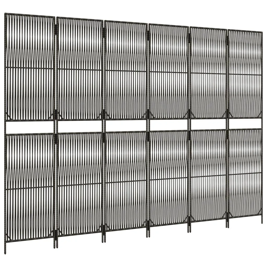 parawan-6-panelowy-szary-polirattan