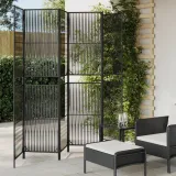 parawan-6-panelowy-czarny-polirattan-stan-nowy